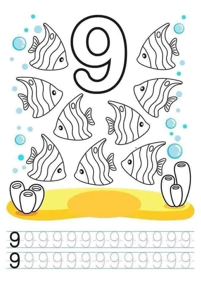 printable color by number - kids coloring pages
