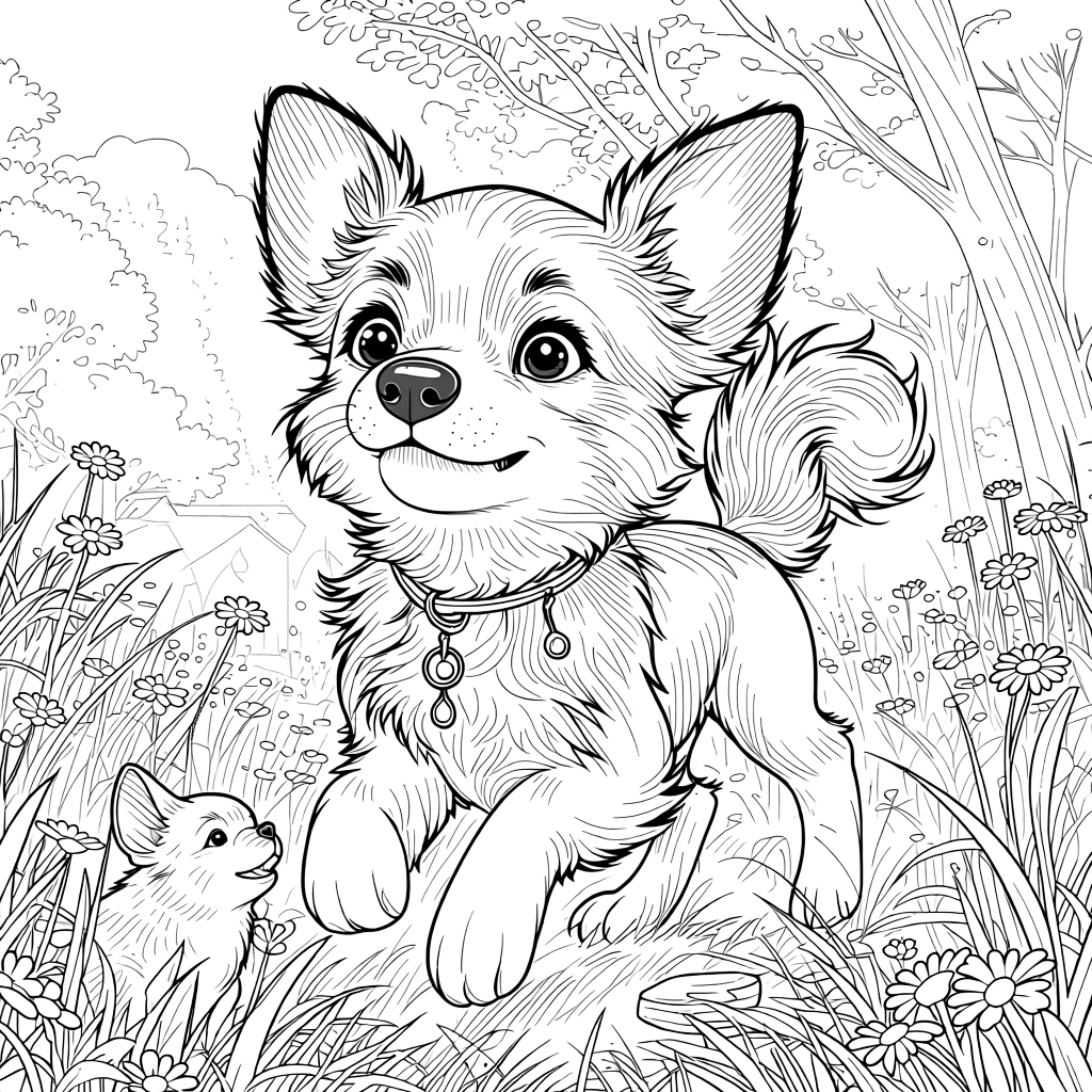 cute puppy dog coloring pages - printable coloring pages