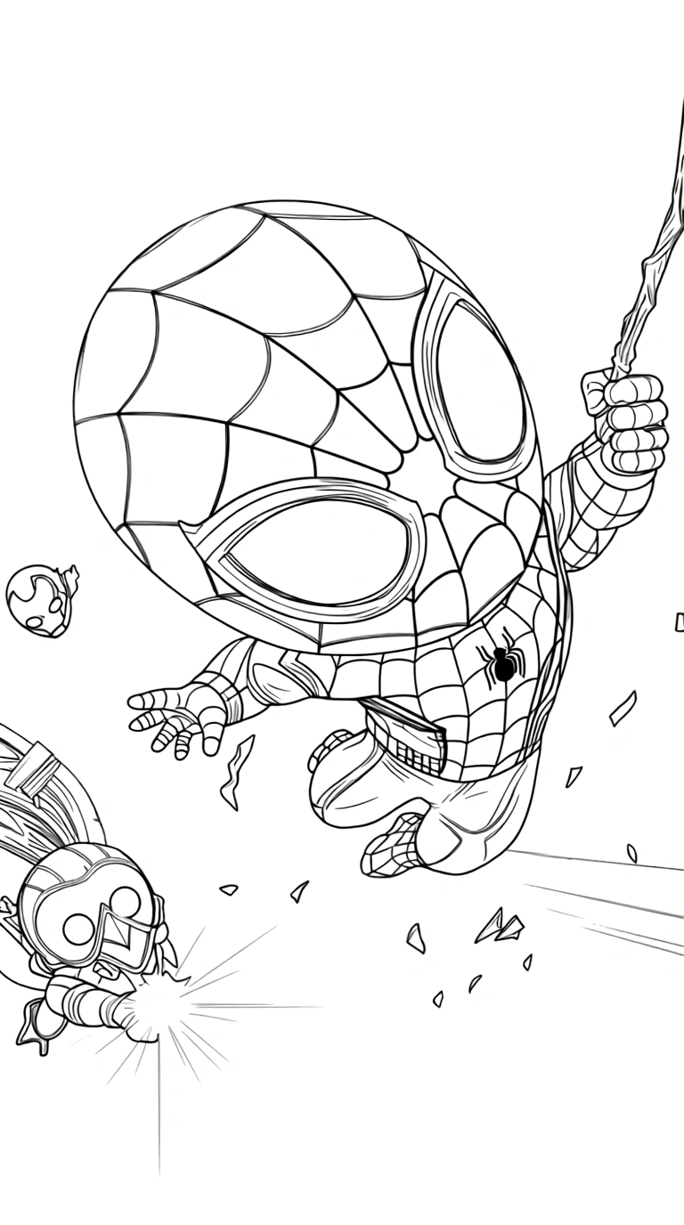 spiderman coloring page - coloring book