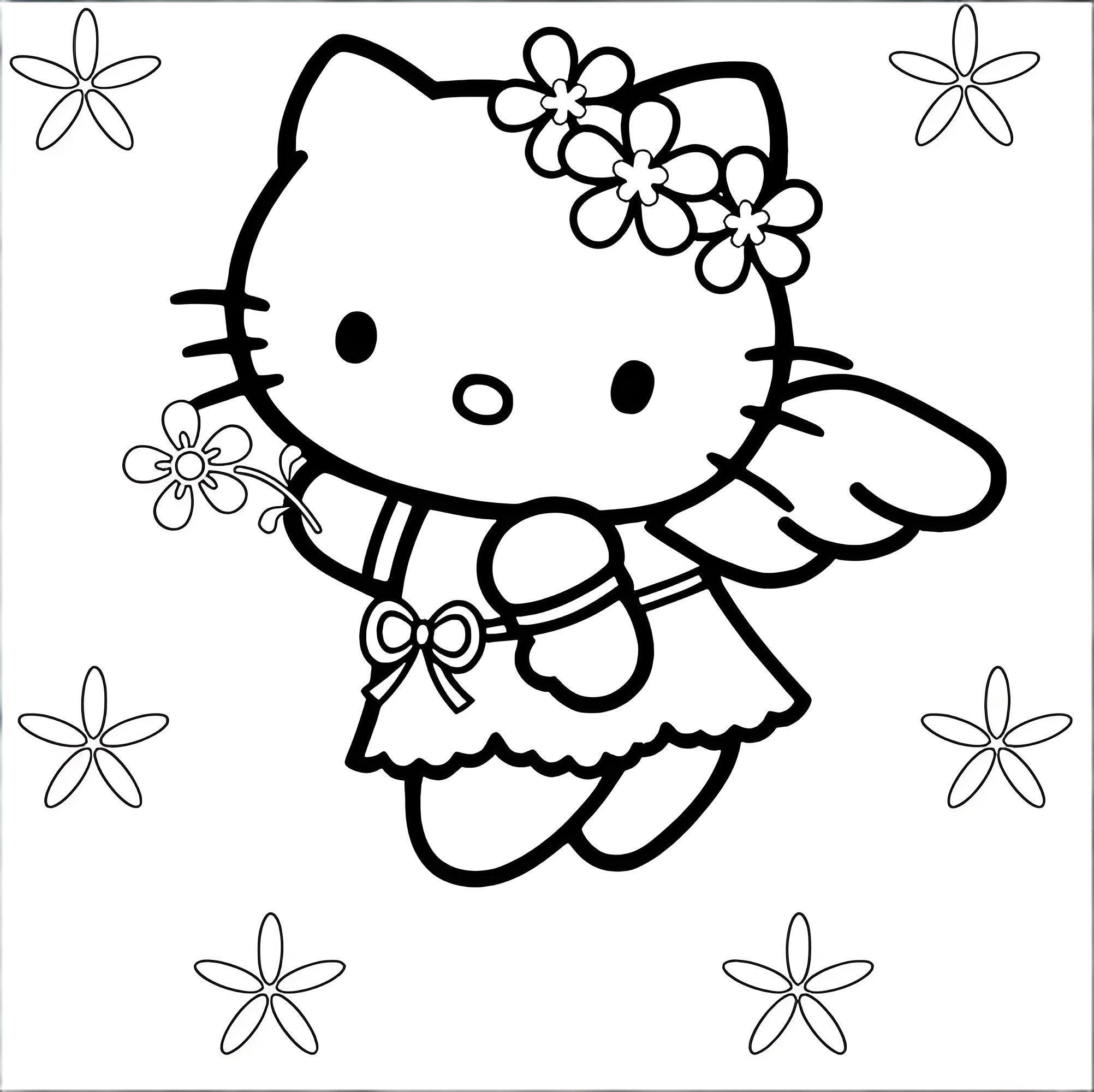hello kitty and friends coloring pages - coloring sheet