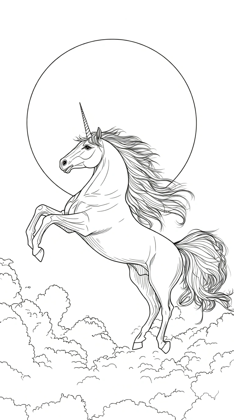 coloring page unicorn - kids coloring pages