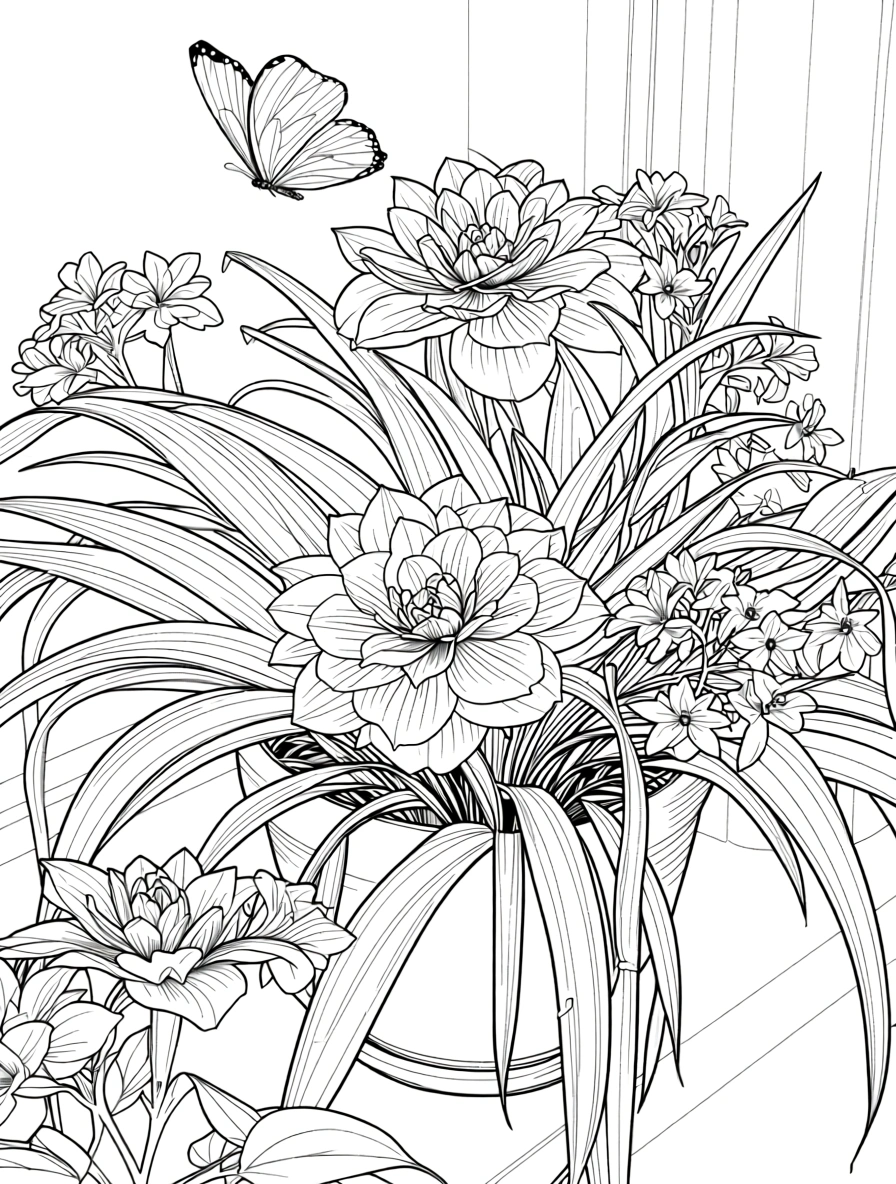 flower coloring pages printable - coloring book