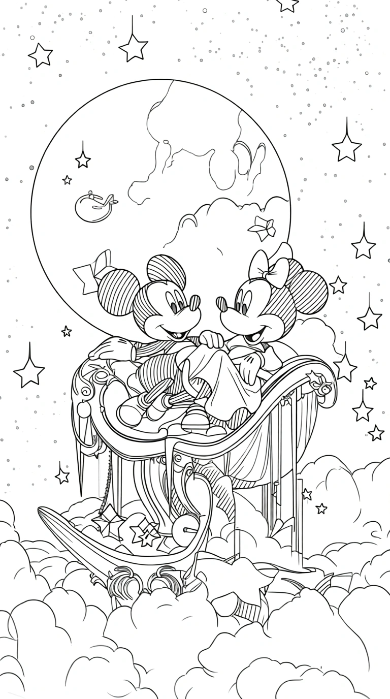 minnie mouse coloring page - printable coloring pages
