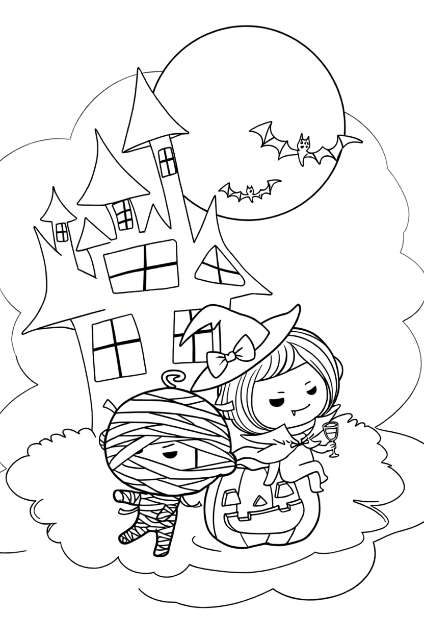 halloween coloring pages - coloring book