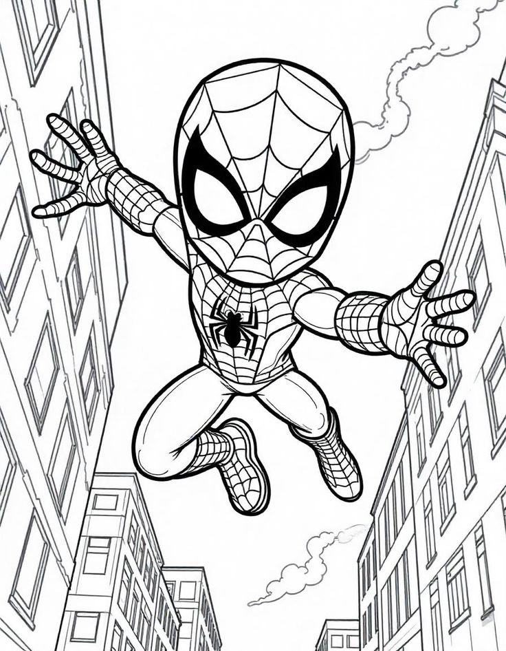 spiderman color page - crayola coloring pages