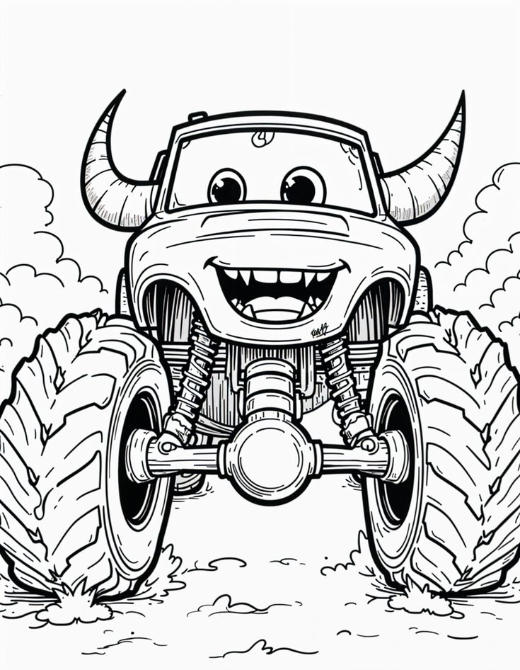 monster jam coloring pages - coloring pages for adults
