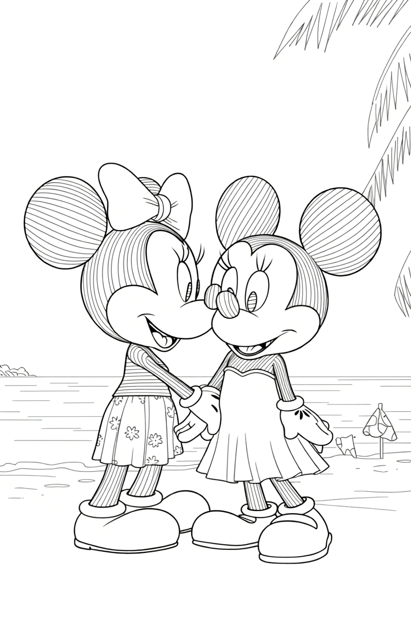 minnie mouse coloring pages - cute coloring pages