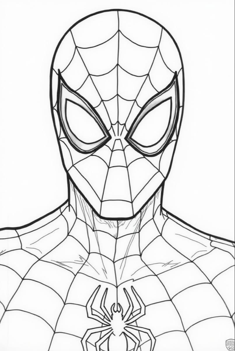 spiderman coloring page - cute coloring pages