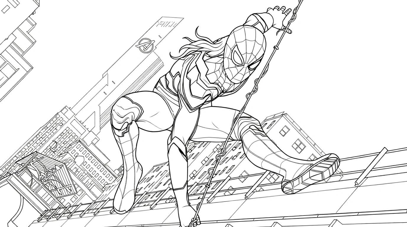 spiderman color pages - cute coloring pages