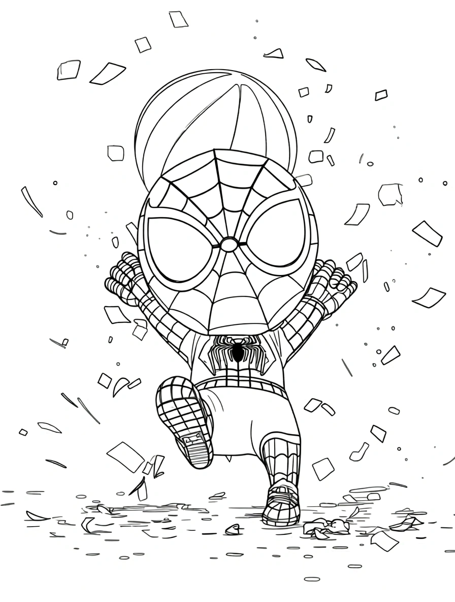 spiderman coloring page - cute coloring pages