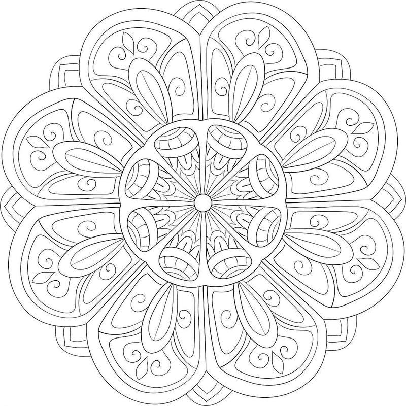 monday mandala halloween coloring pages - coloring page