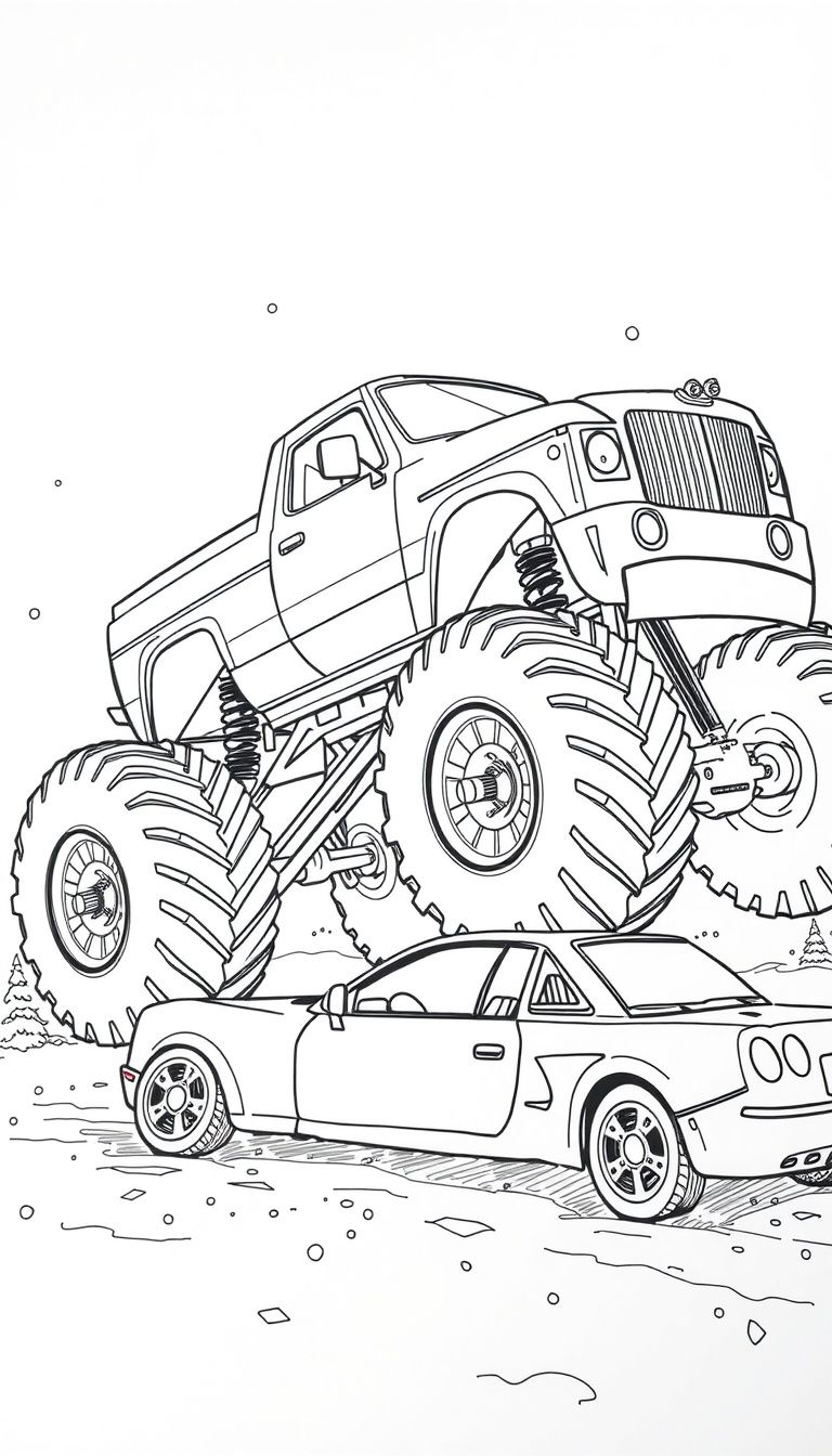 monster jam coloring pages - free printable coloring pages