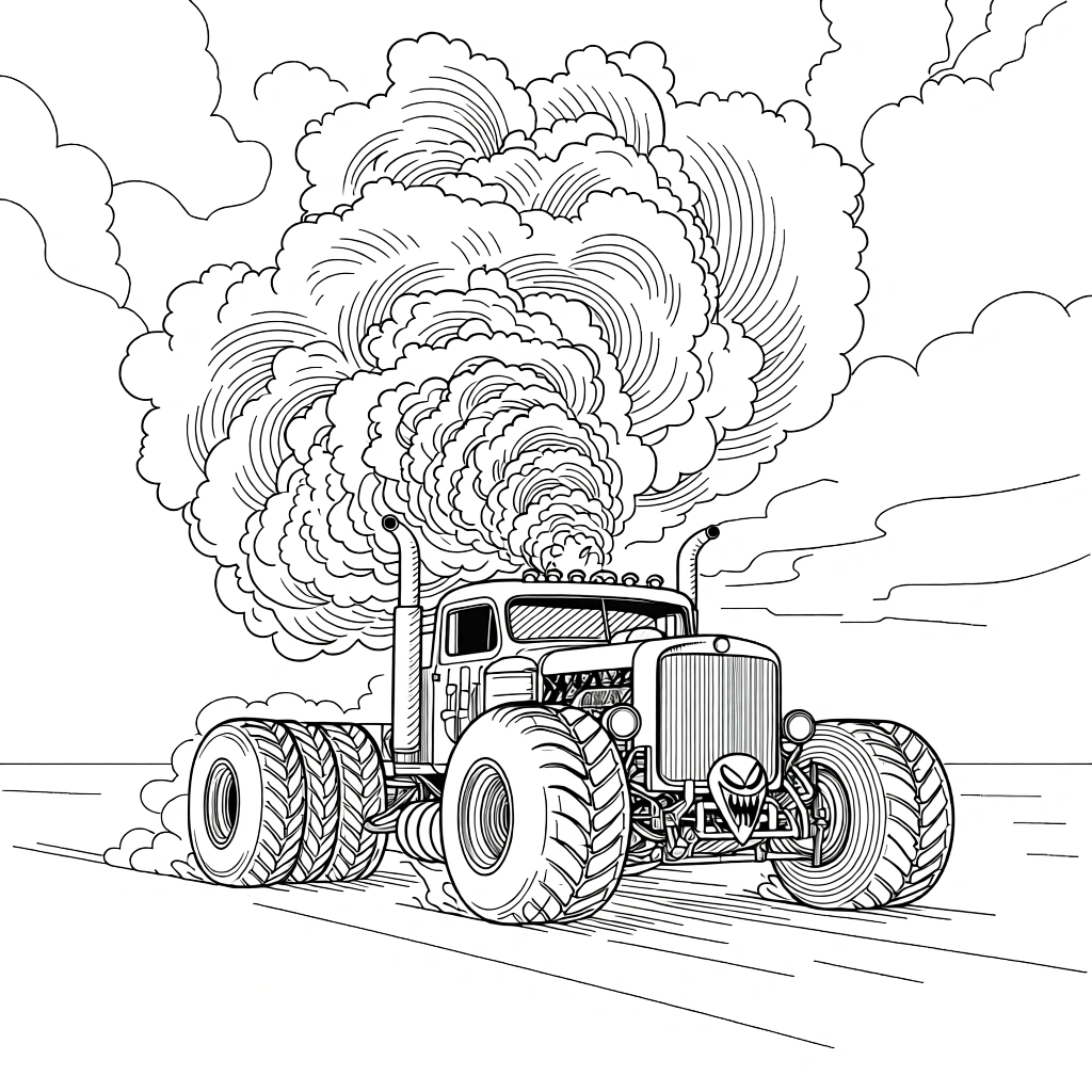 monster truck coloring pages - coloring book