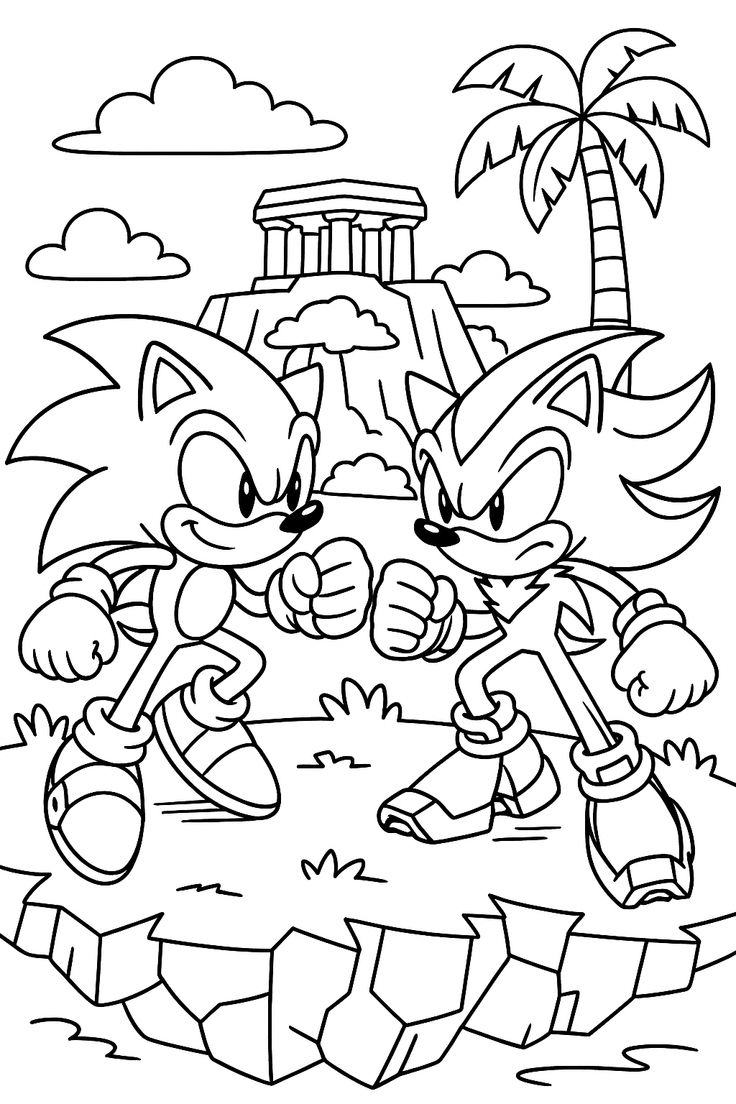 sonic and shadow coloring pages - coloring sheets