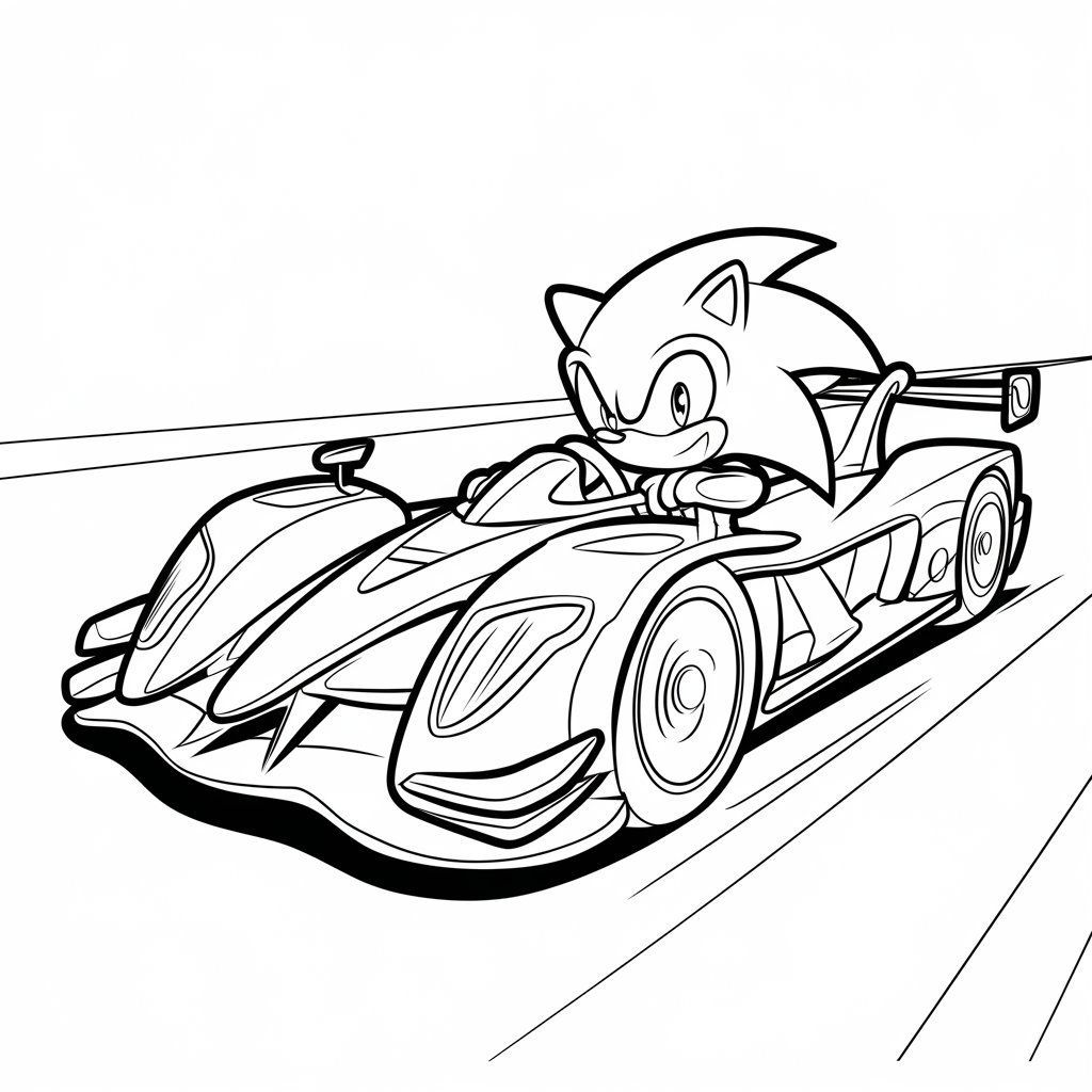 sonic coloring page - coloring pages printable