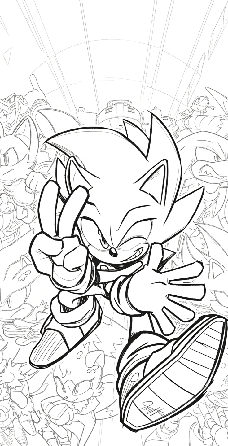coloring page sonic - crayola coloring pages