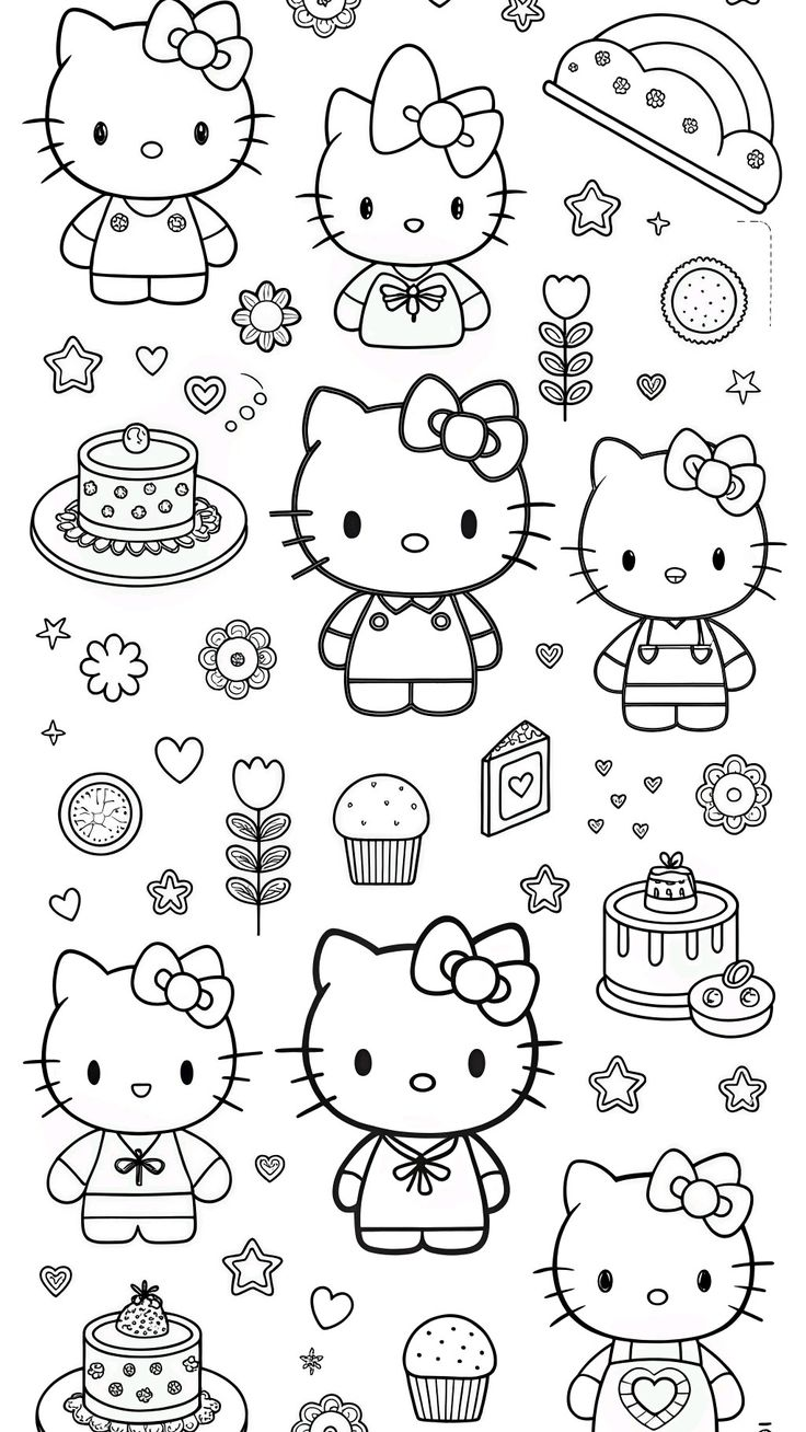 printable hello kitty coloring pages - kids coloring pages