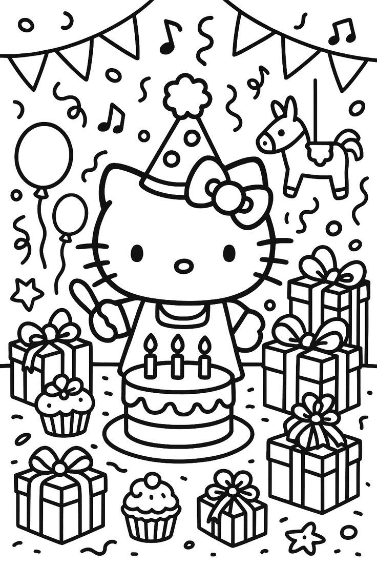 hello kitty coloring pages - coloring pages for kids