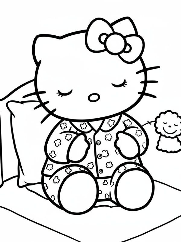 hello kitty coloring pages printable - coloring page for kids